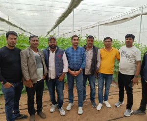 Team Photo Inside Polyhouse Farm